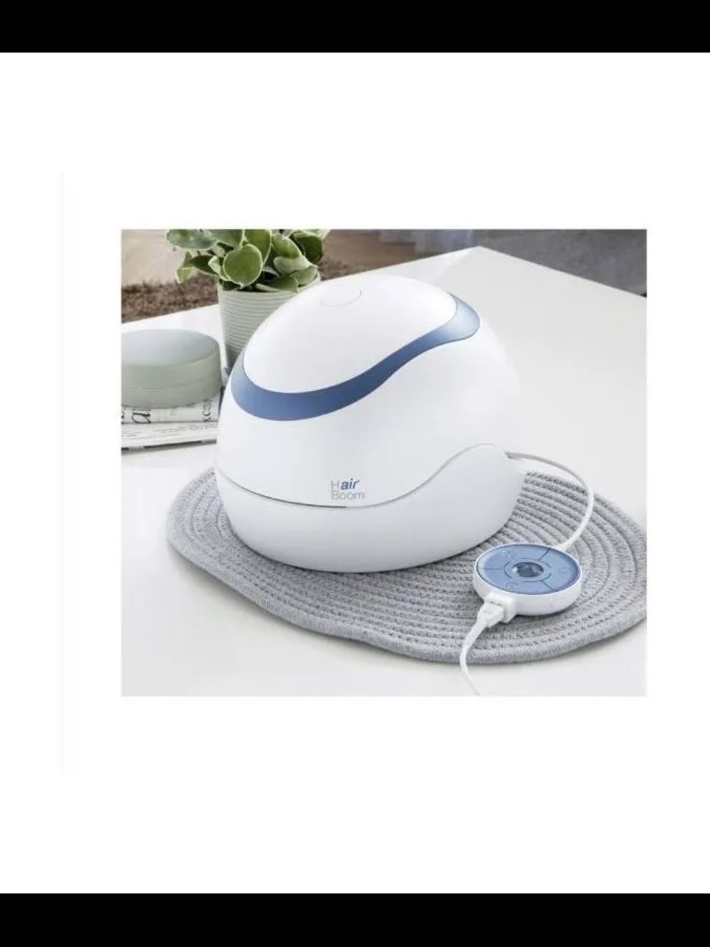 White and Blue Electric Scalp Massager with Remote Control